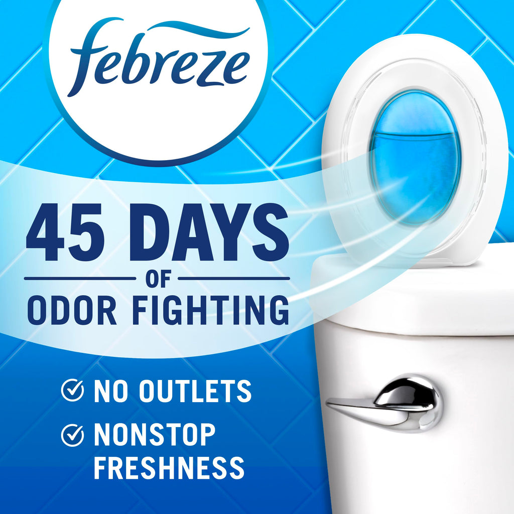 Febreze Bathroom Air Freshener, Odor-Fighting, Plug In Alternative, Air Fresheners for Small Spaces in Home, Bathroom, Kitchen, & Closet, Lilac & Watermelon Scents, 4ct (2 of Each Scent)
