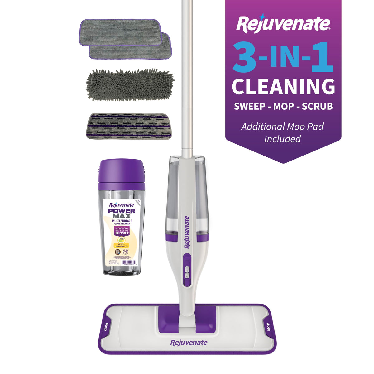 Rejuvenate PowerMax Multi-Surface Spray Mop for Floor Cleaning, 1 Count