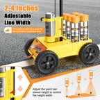 CAROD Striping Line Marking Machine, Parking Lot Striping Machine, Compatible with Professional Inverted Striping Spray Paint, Line Striper Machine for Fast and Accurate Marking, Yellow