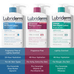 Lubriderm Daily Moisture Body Lotion, Fragrance Free, 24 fl. oz | Hydrating Face, Hand & Body Lotion + Pro-Ceramide for Sensitive Skin, 24-Hour Moisturizer with Shea Butter, Non-Greasy