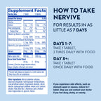 Nervive Nerve Relief, Occasional Nerve Discomfort II, Nerve Relief, Starts Working in 7 Days, Stabbing, Burning, Alpha Lipoic Acid, B Vitamins, Turmeric, Ginger, Nervive Supplement, 30 Tablets