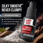 HAPPY NUTS Comfort Powder Spray Deodorant For Men: Anti-Chafing, Sweat and Odor Control for Jock Itch, Aluminum-Free, 2.75 oz (1 Pack), Fragrance-Free