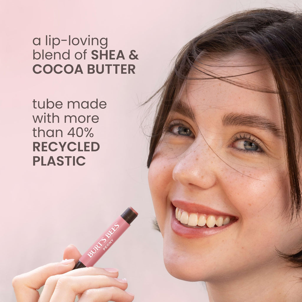 Burt's Bees Lip Shimmer Nude Collection, Tinted Lip Balm, 0.09 oz., 3 Tubes | Moisturizing for All Day Hydration, Natural Glowy Pigmented Finish, Buildable Color, 3 Warm Shades