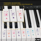 Buy now QMG Piano Keyboard Stickers for 88/76/61/54/49/37 Key Large Letter Piano Stickers for Learning, Removable Piano Keyboard Letters, Notes Label for Beginners and Kids, Made in USA at indiglob india