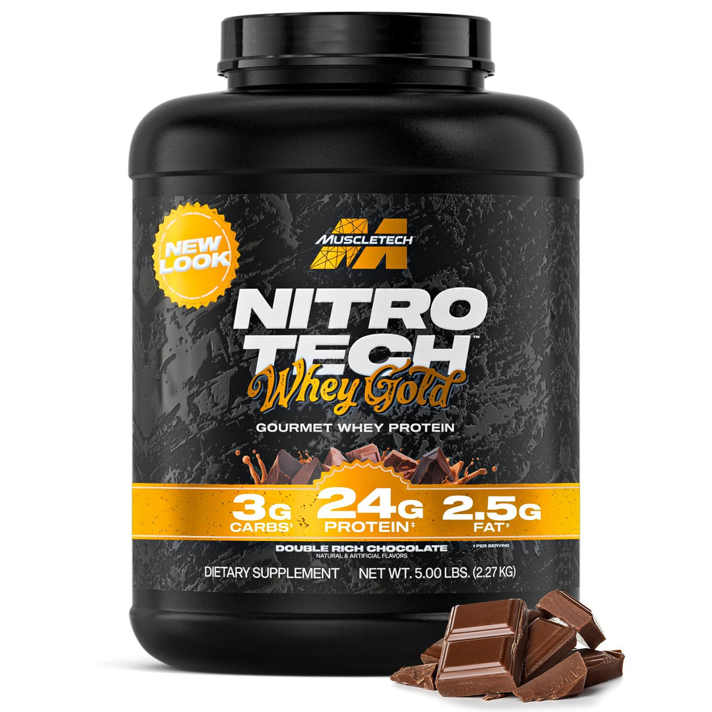 Buy now Muscletech Whey Protein Powder (Double Rich Chocolate, 5LB) - Nitro-Tech Whey Protein Isolate Smoothie Mix for Lean Muscle & Recovery - 24g of Whey Gold Protein for Women & Men - Packaging May Vary at indiglob india
