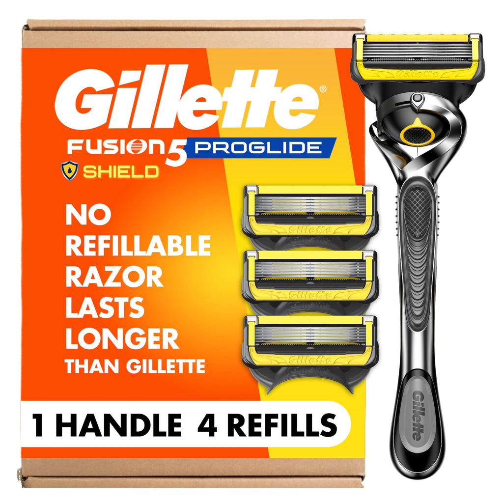 Buy now Gillette ProGlide Shield Razor for Men, Handle + 2 Blade Refills 1 Razor, 4 Refills at indiglob india