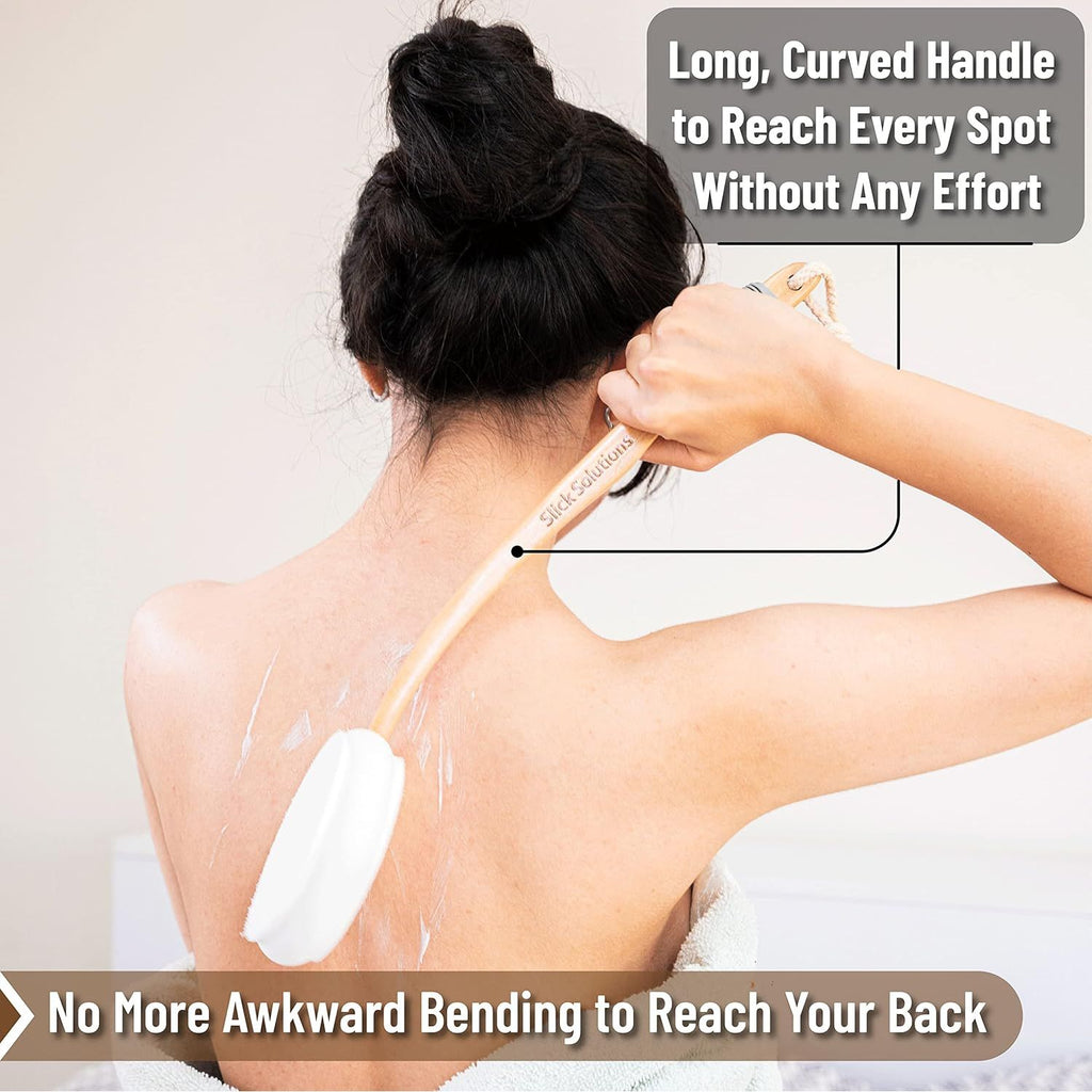 Buy now Slick- Lotion Applicator, 17 inch, Applicators for Your Back, Back Applicator Lotion, Certified Organic, Easy Reach Washable, Applicators, Self Tanner For All Skin Tone at indiglob india