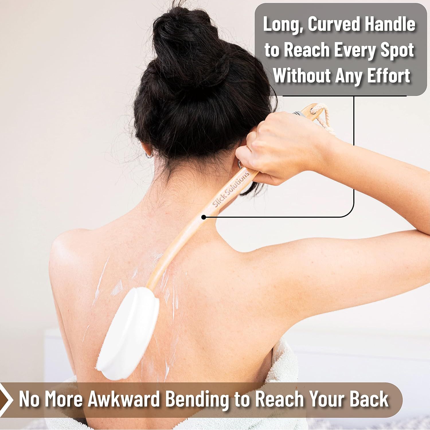 Buy now Slick- Lotion Applicator, 17 inch, Applicators for Your Back, Back Applicator Lotion, Certified Organic, Easy Reach Washable, Applicators, Self Tanner For All Skin Tone at indiglob india