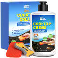 Glass Cooktop Cleaner & Polish Kit, Removes Burnt-On Food & Grease, 8.8 oz