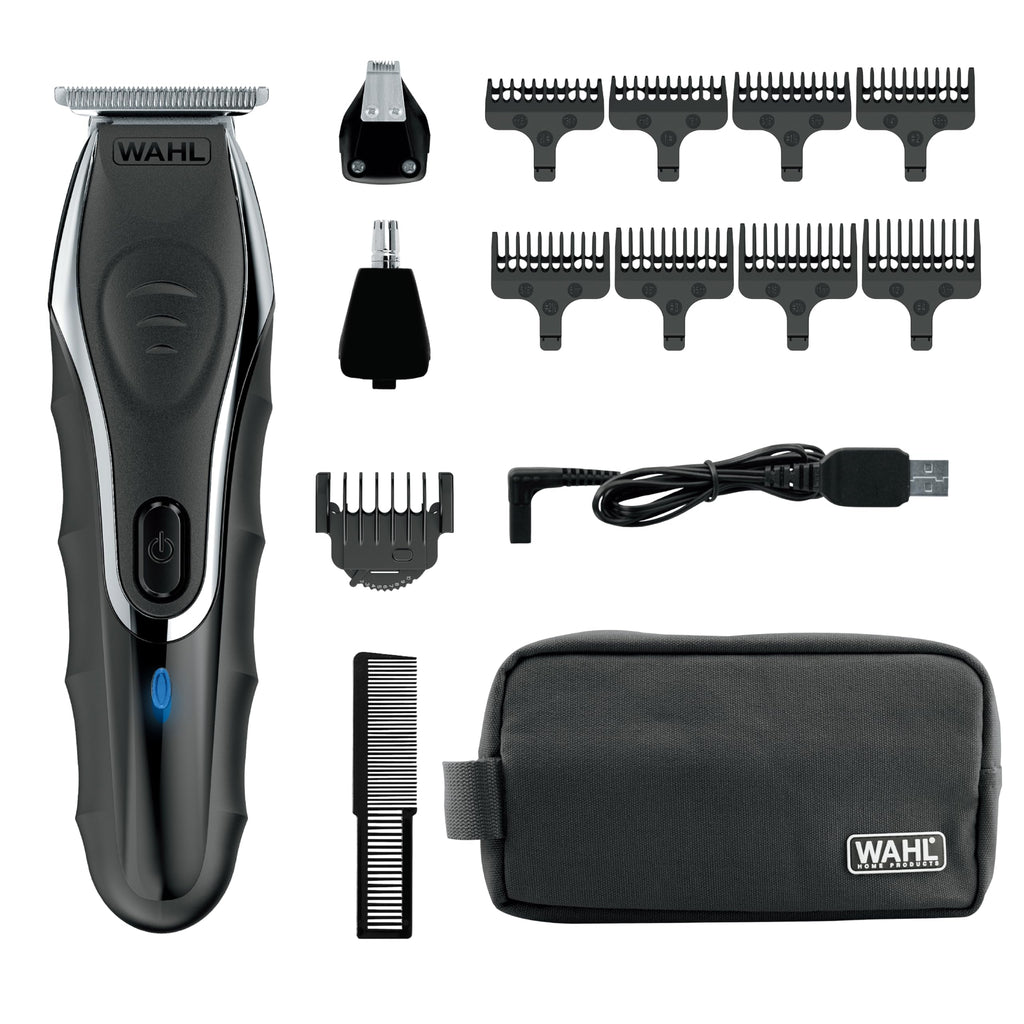 Buy now Wahl Aqua Blade?? Rechargeable Wet/Dry Lithium-Ion Deluxe Beard Trimmer for Men - Interchangeable Heads for Detailing, Hair, Mustache and Body Grooming - Model 9899-100 at indiglob india