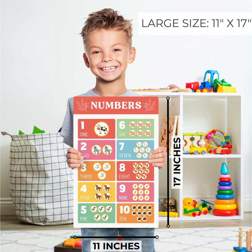 Fun Educational Posters for Toddlers - Set of 16 for Classroom & Homeschool