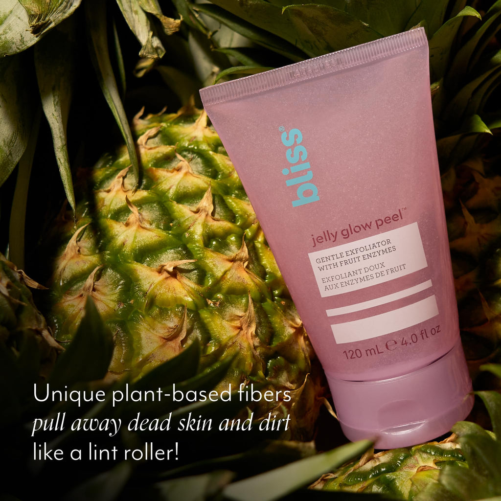 Buy now Bliss Jelly Glow Peel™ Gentle Non-Abrasive Cleanser and Exfoliator With Fruit Enzymes - 4 Oz - Nourishes and Hydrates Skin - Clean - Vegan & Cruelty Free at indiglob india