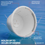 Swimables 8" Pool Skimmer Basket for Inground Pools - Compatible with Pentair U-3 Skimmer Basket 08650-0007 & Hayward SP1070, SPX1070E Pool Basket with Built-in Brass Weight, Handle & Rubber Grip