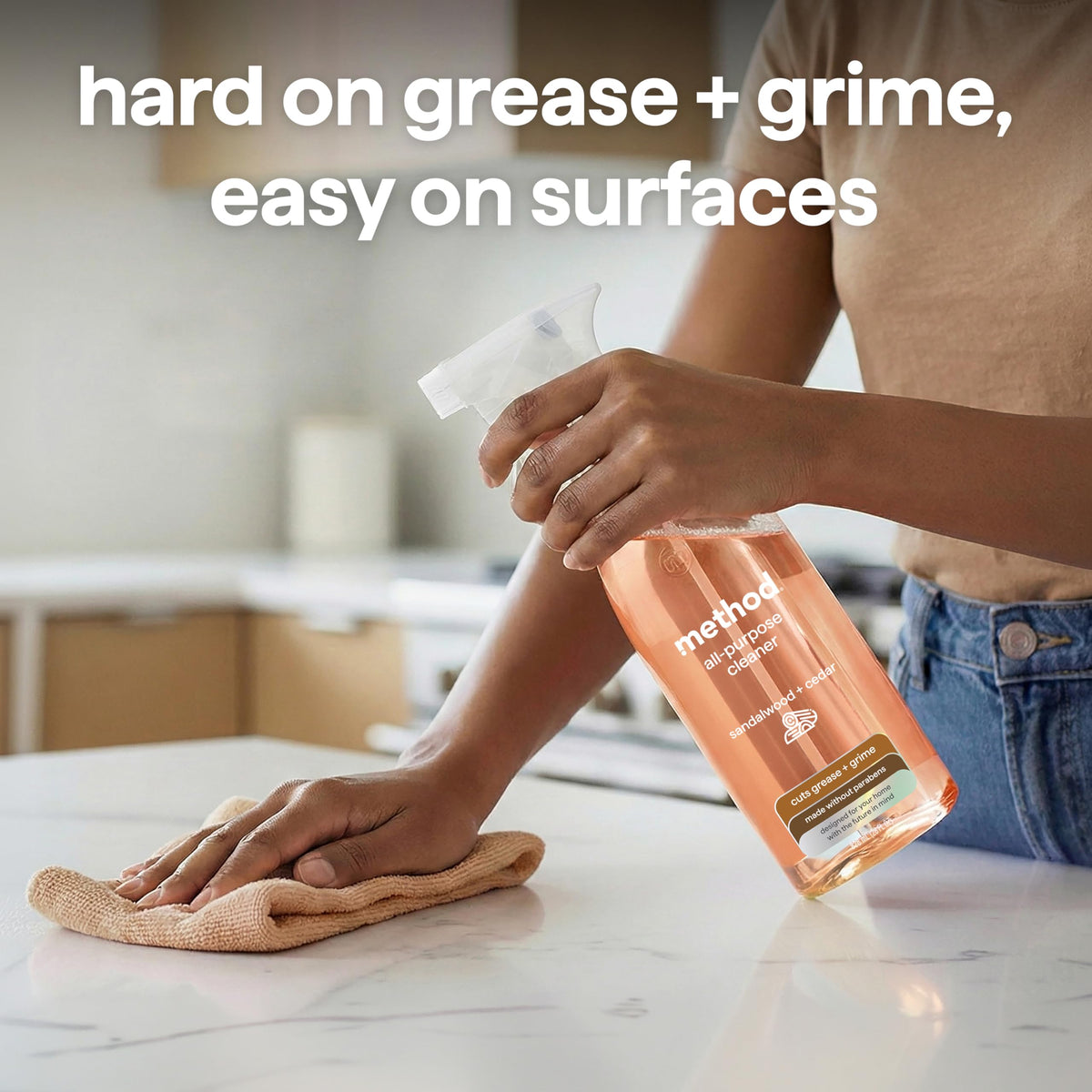 method All-Purpose Cleaner Spray, Sandalwood + Cedar, 28 fl oz, 4 pack