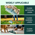 YEELOR Artificial Grass Rake Innovative Double Sided Turf Rake, 60-Inch Adjustable Handle for Cleaning and Fluffing Artificial Turf, Lawns, Carpets, Patios - Removes Leaves, Pet Hair & Debris