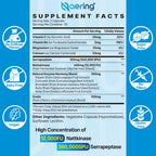 Liposomal Nattokinase 12,000 FU Serrapeptase 360,000 SPU Enzyme Supplement | Enriched with Synergistic Enzymes and Nutrient Blend & Inulin for Circulatory, Gut, Digestion 60 Capsules (2 Bottle)