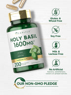 Carlyle Holy Basil Capsules | 200 Count | Tulsi Holy Basil Leaf Extract