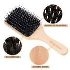 Buy now Hair Brush, 2 Pack Boar Bristle Paddle Hairbrush for Women Men Kids Reducing Frizzy, No More Tangle, Small Travel Brush Tail Comb & Giftbox Included at indiglob india