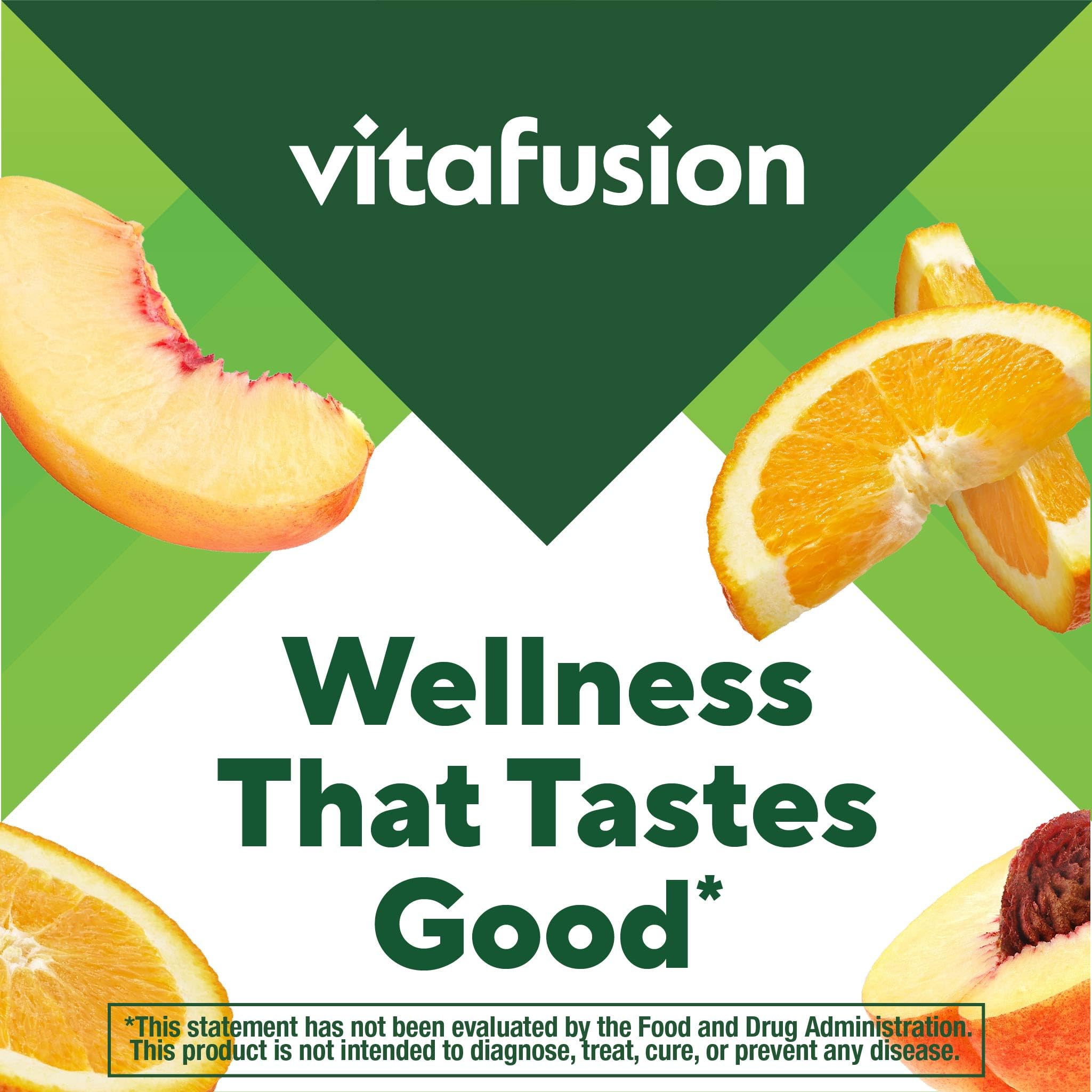 Vitafusion GLP1 Gummy Supplement | 90 Sugar Free Gummies | Vitamin & Mineral Blend with Fiber, D3, B12, and Folate | for Women & Men | Tropical Peach Flavor | Gluten Free Formula