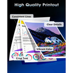 62XL Ink Cartridge Combo Pack for HP Ink 62 XL Black and Color for HP 62XL