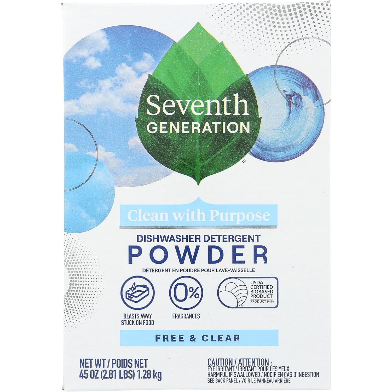 Buy now Free & Clear Automatic Dishwasher Powder, 45oz Box 12/Case 1 Count (Pack of 1) Unscented at indiglob india