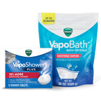 Vicks, VapoShower Plus, Shower Steamers, Eucalyptus Shower Steamer & Menthol Scent, Clean Dissolving Vapor Shower Tablets, Aromatherapy Shower Steamer & Shower Bombs, 12 count