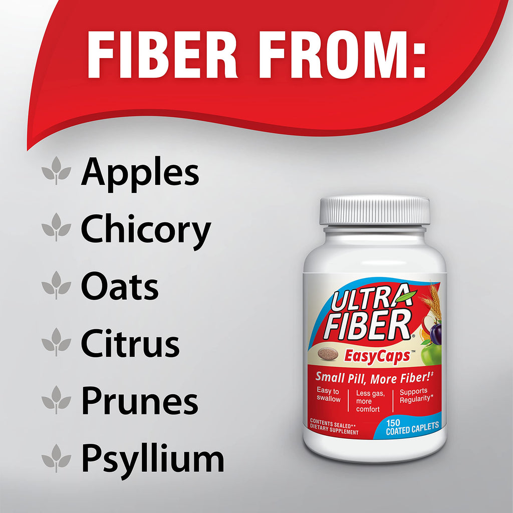 Ultra-Fiber High Fiber Supplement, Soluble & Insoluble Fiber, 150 Count