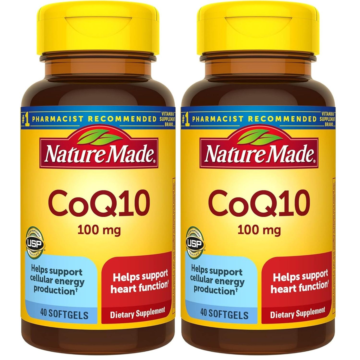 Buy now Nature Made CoQ10 100mg, Dietary Supplement for Heart Health Support, 40 Softgels, 40 Day Supply 40 Count (Pack of 2) Unflavored at indiglob india