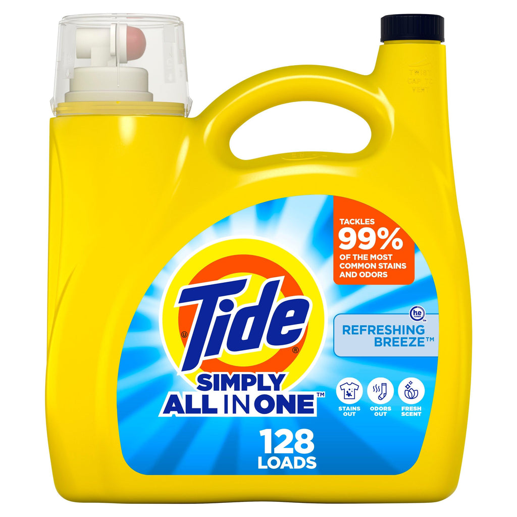 Buy now Tide Simply All-In-One Liquid Laundry Detergent, Refreshing Breeze Scent, 6 Loads, 10 fl oz Model B0CPTG25CB at indiglob india