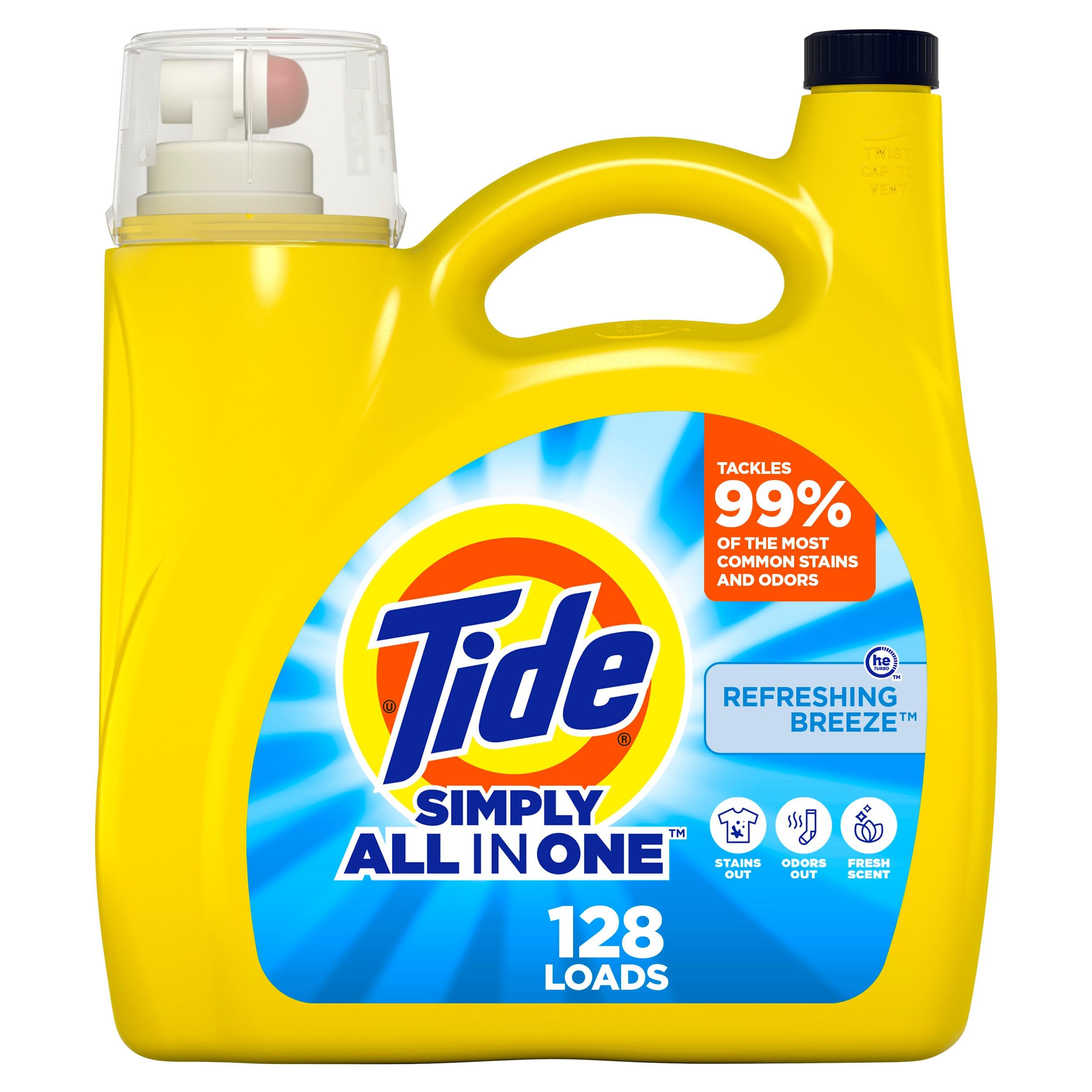 Buy now Tide Simply All-In-One Liquid Laundry Detergent, Refreshing Breeze Scent, 6 Loads, 10 fl oz Model B0CPTG25CB at indiglob india