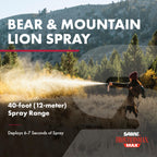 Sabre Frontiersman MAX Bear Spray & Mountain Lion Deterrent, Holster, Bell Kit – 40‑Foot Range, Max Strength 2% Major Capsaicinoids, EPA‑Registered, Self Defense for Hiking, Camping & Hunting, 7.9 oz