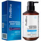 ProBliva Antifungal Body Wash Treatment Soap - Jock Itch, Ringworm, Back Acne, Tinea & Foot Odor – Skin Relief Cleanser Gel with Tea Tree Oil & Tolnaftate for Men and Women (with Brush Kit)