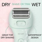 Panasonic Electric Bikini Trimmer, Waterproof Full-Body Cordless Electric Razors for Women Legs with Bikini Attachments, 3 Hypoallergenic Blades, for Travel, Shower, and Everyday Use - ES-AWL6AG