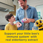 Zarbee's Kids Elderberry Immune Support Gummies, No Sugar Coating, 60 ct | For Ages 2+ Years, No Sugar Coating, Vitamins C D3 & Zinc, Elderberry, Supports Healthy Immune System, No Artificial Flavors