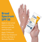 CeraVe Hydrating Mineral Sunscreen SPF 50 Face Sunscreen, Travel Size 2.5oz | Face Sunscreen with Zinc Oxide, Titanium Dioxide, Hyaluronic Acid, & Niacinamide For Broad Spectrum Protection