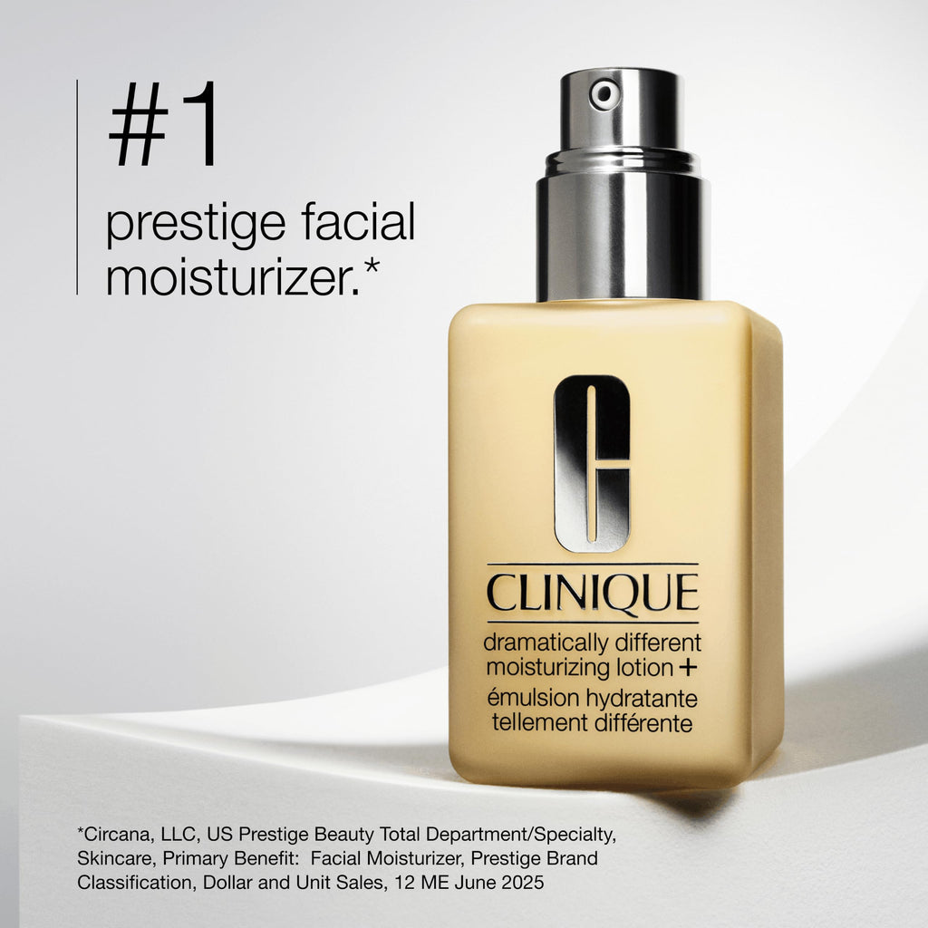 Clinique Dramatically Different Moisturizing Lotion+ | Hydrating Face Moisturizer With Glycerin and Urea | Strengthens Skin Barrier | Step 3 in 3-Step Skin Care Routine