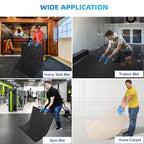 Heavy Duty Stall Mat Grippers - Pair of 2 Mat Movers Tool for Horse Stalls, Gym, Barn, and Trailer, Makes Moving Rubber Mats Easier, Saves Your Back and Hands