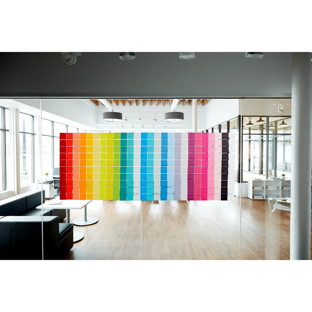 Post-it Super Sticky Notes, 5 Sticky Note Pads, 3 x 3 in., School Supplies, Office Products, Sticky Notes for Vertical Surfaces, Monitors, Walls and Windows, Black Onyx