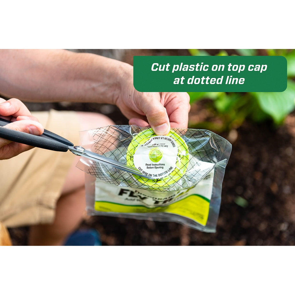 RESCUE! Outdoor Disposable Fly Trap – Hanging Fly Catcher with Attractant Bait, Fly Bag for Patio, Yard, Trash & Farm Areas – Easy-to-Use Outdoor Fly Control - 8 Traps