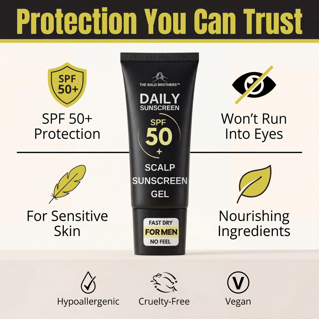 The Bald Brothers Bald Head Care | Daily SPF50 Invisible Sunscreen Gel