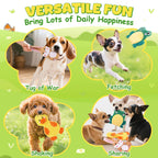 XIUGOAL Dog Toys to Keep Them Busy, 3 Pack No Stuffing Interactive Dog Toys with Crinkle, Squeaky Puppy Chew Toys for Small, Medium Breeds