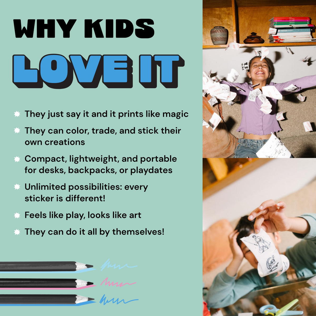 Stickerbox AI Voice-Powered Mini Sticker Maker for Kids