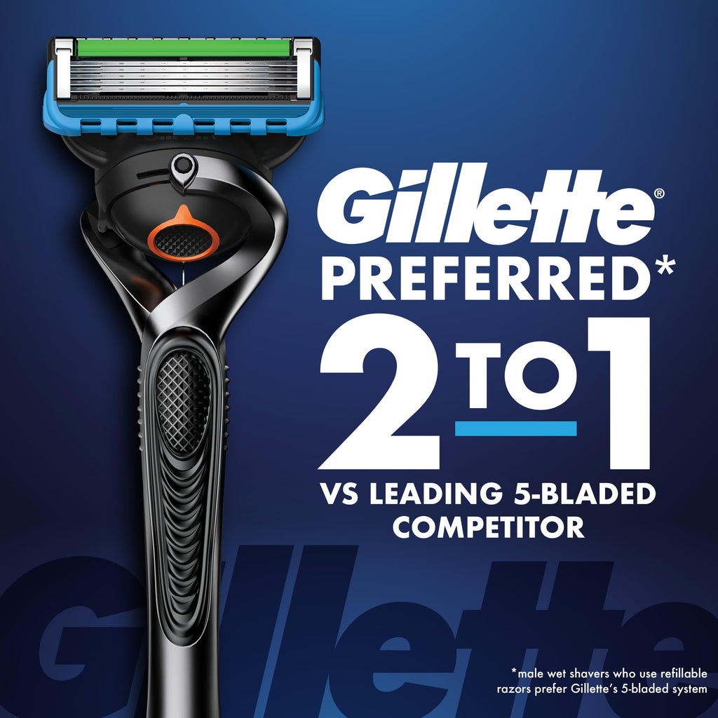 Gillette Fusion5 ProGlide Men's 5-Blade Razor Blade Refills with Precision Trimmer, 10 Count