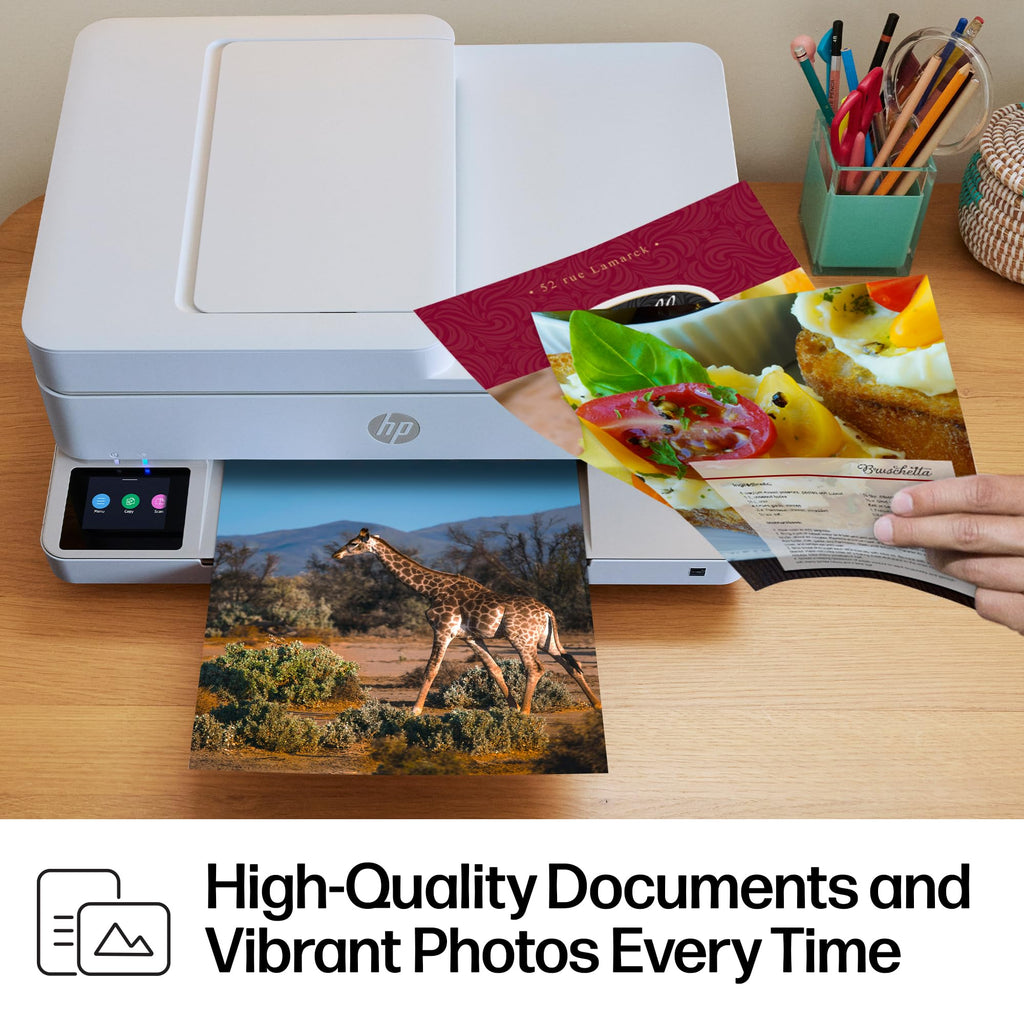 HP Envy 6555 Wireless All-in-One Color Inkjet Printer, Print, Scan, Copy, Duplex Printing Best-for-Home, 3 Month Trial of Instant Ink Included, AI-Capable (C2XR6A) Portobello