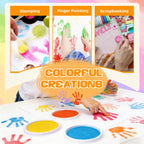 Ink Pad Pads for Rubber stamps, 7"Stamp Pad with 8 Colors for Kids