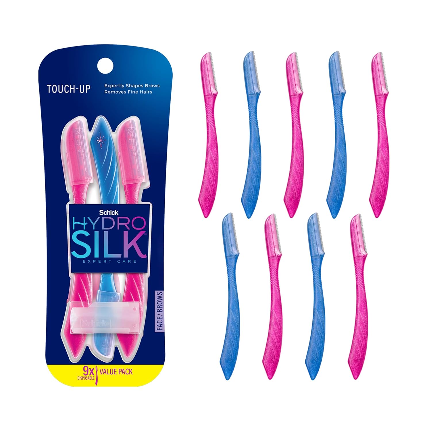 Buy now Schick Hydro Silk Touch-Up Dermaplaning Tool with Precision Cover, 3ct | Dermaplane Razor, Face Razors for Women, Peach Fuzz Remover 9 Count (Pack of 1) at indiglob india