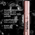 L'Oreal Paris Paradise Big Deal Mascara, Volumizing and Lengthening Formula, Buildable, Clump Resistant, Washable Blackest Black Mascara, 0.33 Fl Oz