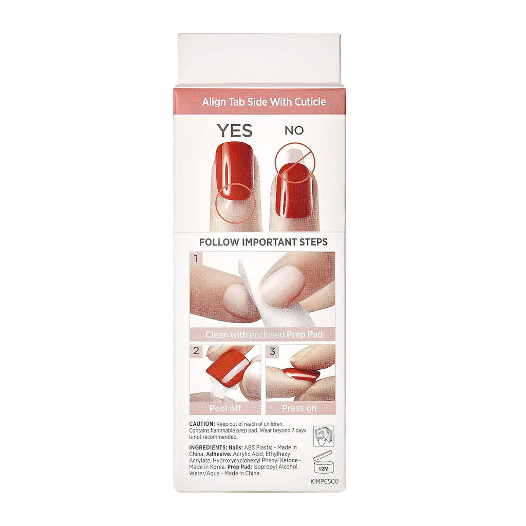 Buy now KISS imPRESS No Glue Mani Press On Nails, Design, 'Dorothy', Pink, Short Size, Squoval Shape, Includes 30 Nails, Prep Pad, Instructions Sheet, 1 Manicure Stick, 1 Mini File at indiglob india