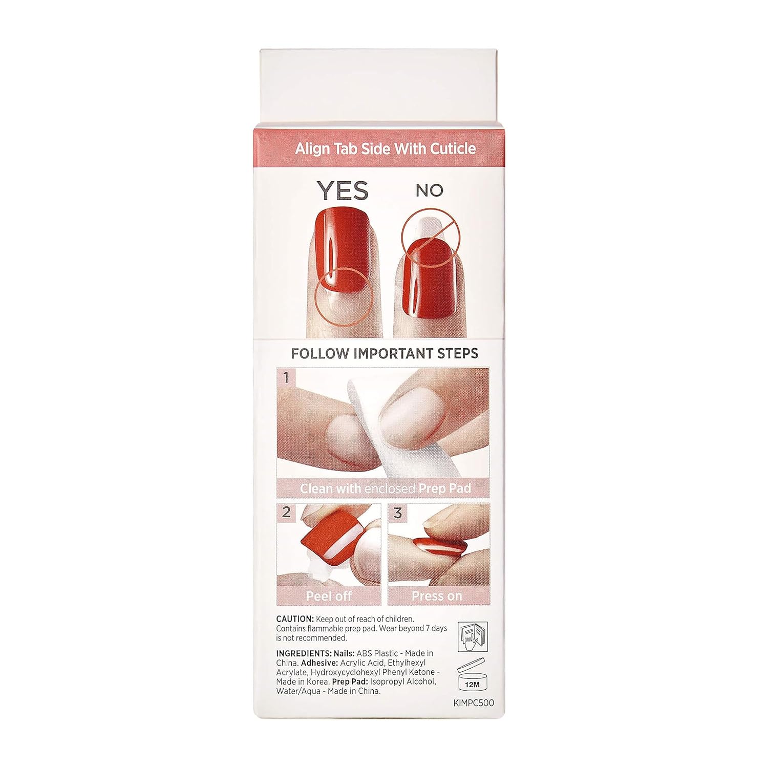 Buy now KISS imPRESS No Glue Mani Press On Nails, Design, 'Dorothy', Pink, Short Size, Squoval Shape, Includes 30 Nails, Prep Pad, Instructions Sheet, 1 Manicure Stick, 1 Mini File at indiglob india