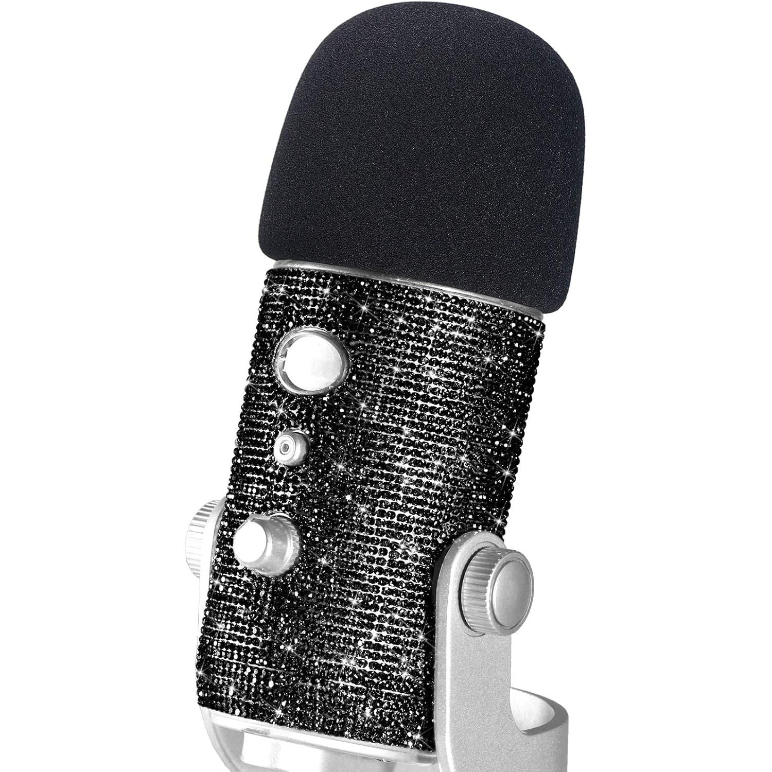 Buy now YOUSHARES 2PCS Blue Yeti Pop Filter for Blue Yeti Microphone, Yeti Foam Windscreen with Dead Cat Blue Yeti Mic Cover for Yeti Mic and Blue Yeti Pro USB Microphone Black at indiglob india